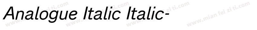 Analogue Italic Italic字体转换